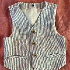 Janie and Jack Striped Seersucker Vest